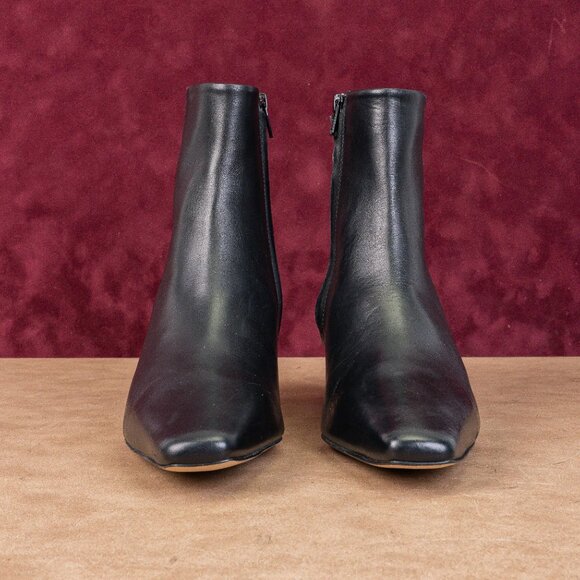 Bibi Lou Women Magda Black Leather Kitten Heel Dress Zip Ankle Boots 10US EUR40 - Picture 2 of 7